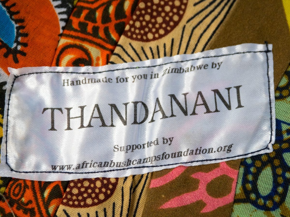 Thandanani Sewing Project cooperative members near Hwange National Park, Zimbabwe — a women's enterprise supported by African Bush Camps Foundation