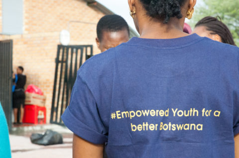 Community program participants supported by Travel for Impact in Northern Botswana — grassroots development through safari tourism contributions